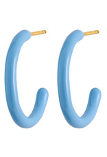 Lulu Copenhagen Oorbel Hoop M - Light Blue - Single - 2cm