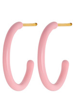 Lulu Copenhagen Oorbel Hoop M - Light Pink - Single - 2cm