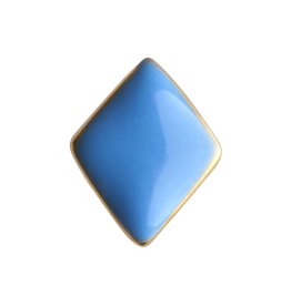 Lulu Copenhagen Oorstud, Confetti - Ruit Licht Blauw - Single - 5mm x 4mm