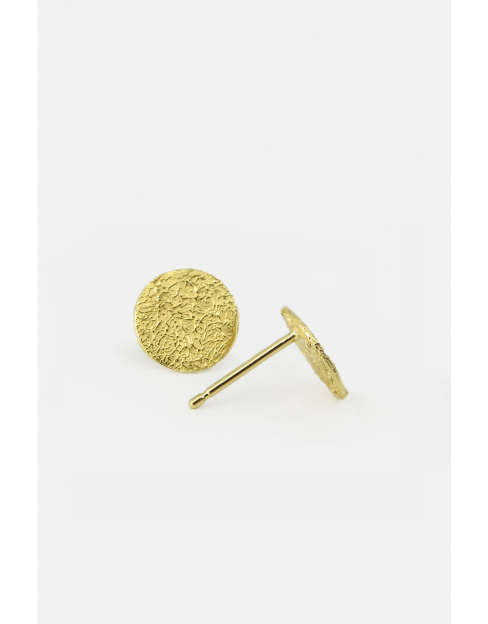 Studio MHL Oorbel MHL - Medium Foil Disc, Ø 9,5cm - Goud - Verguld 18K
