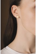 Studio MHL Oorbel MHL - Medium Foil Disc, Ø 9,5cm - Goud - Verguld 18K