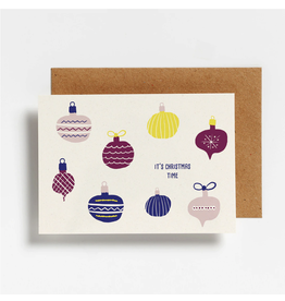 Hello August Wenskaart - It's Christmas time- Postkaart + enveloppe- A6 - Blanco