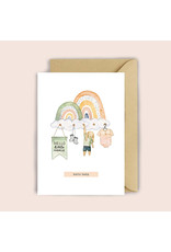 Luvter Paper Co. Wenskaart - Baby Wardrobe - Dubbele kaart + Enveloppe