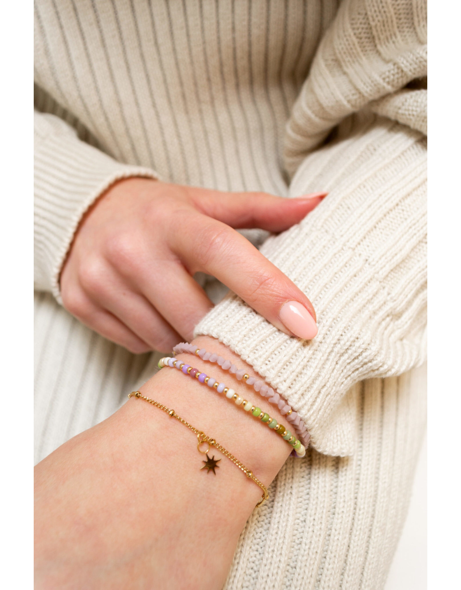 Label Kiki Armband - All day soof - Goud - RVS