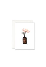 Leo La Douce Wenskaart - Coral Blossom - Dubbele kaart + Envelope