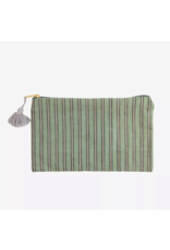 Madam Stoltz Ritstasje, Gestreept - Green, Grey, Sage - 21 x 12,5 cm