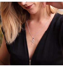 Murielle Perrotti halsketting MP slang/zilver50cm