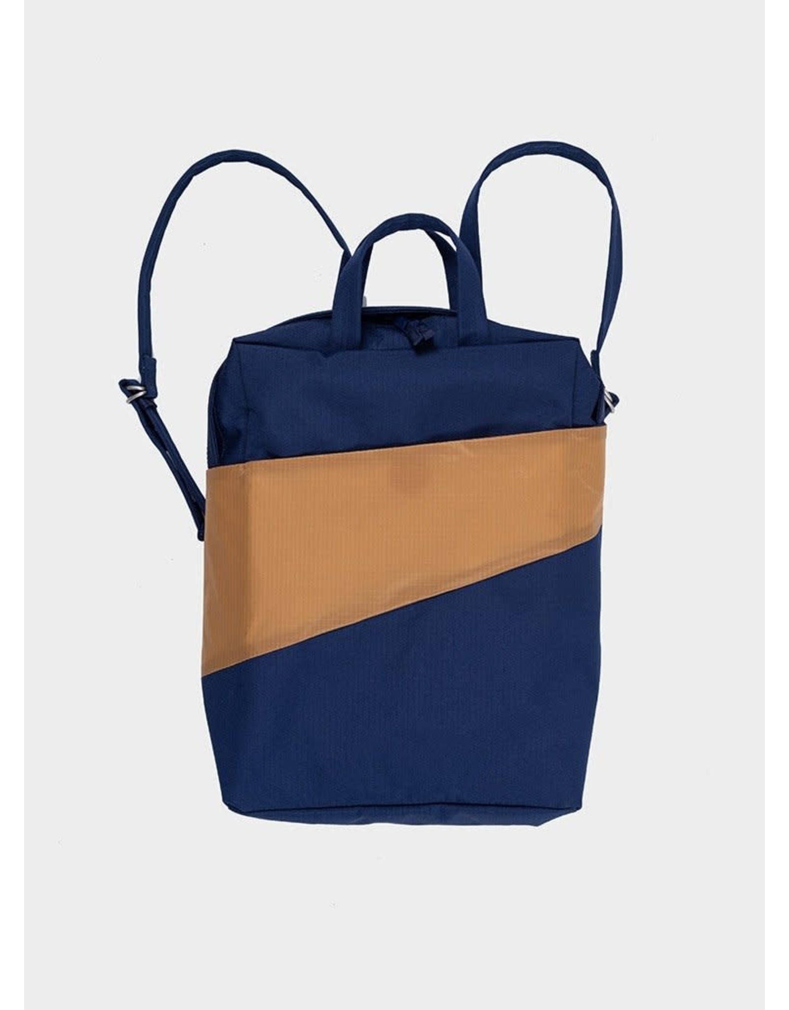 Susan Bijl Backpack, Navy & Camel - One size