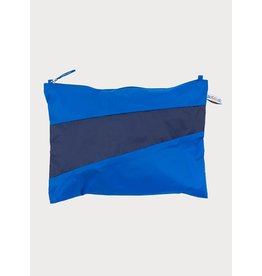 Susan Bijl Pouch L, Blue & Navy - 35 x 25cm