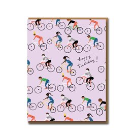 Carolyn Suzuki Goods Wenskaart - Cycle gang - Dubbele kaart en Enveloppe