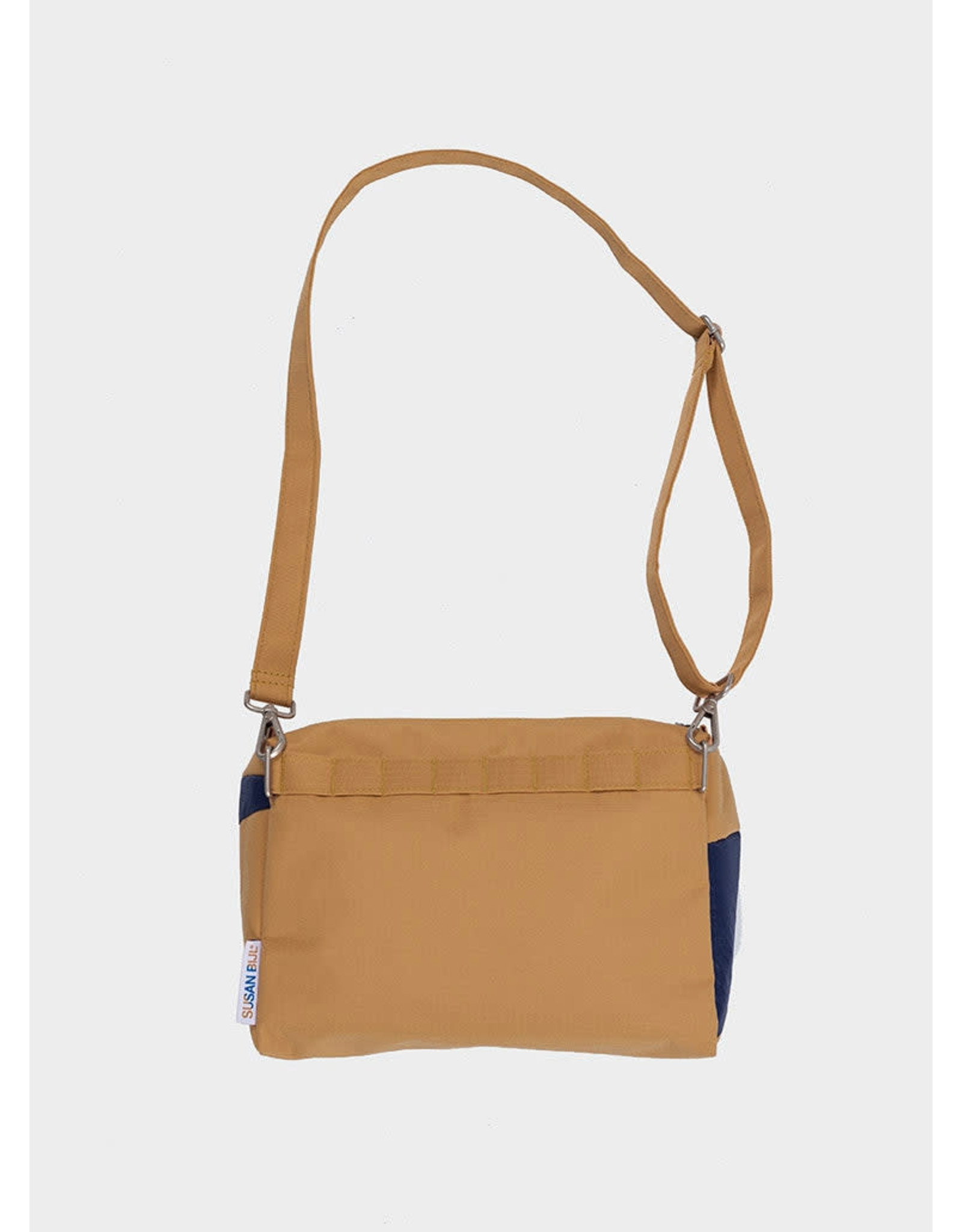 Susan Bijl Bum Bag M, Camel & Navy - 19 x 28 x 8,5