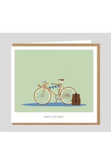 Studio Mie Wenskaart - Fiets, Happy Birthday - 12,5 x 14 cm