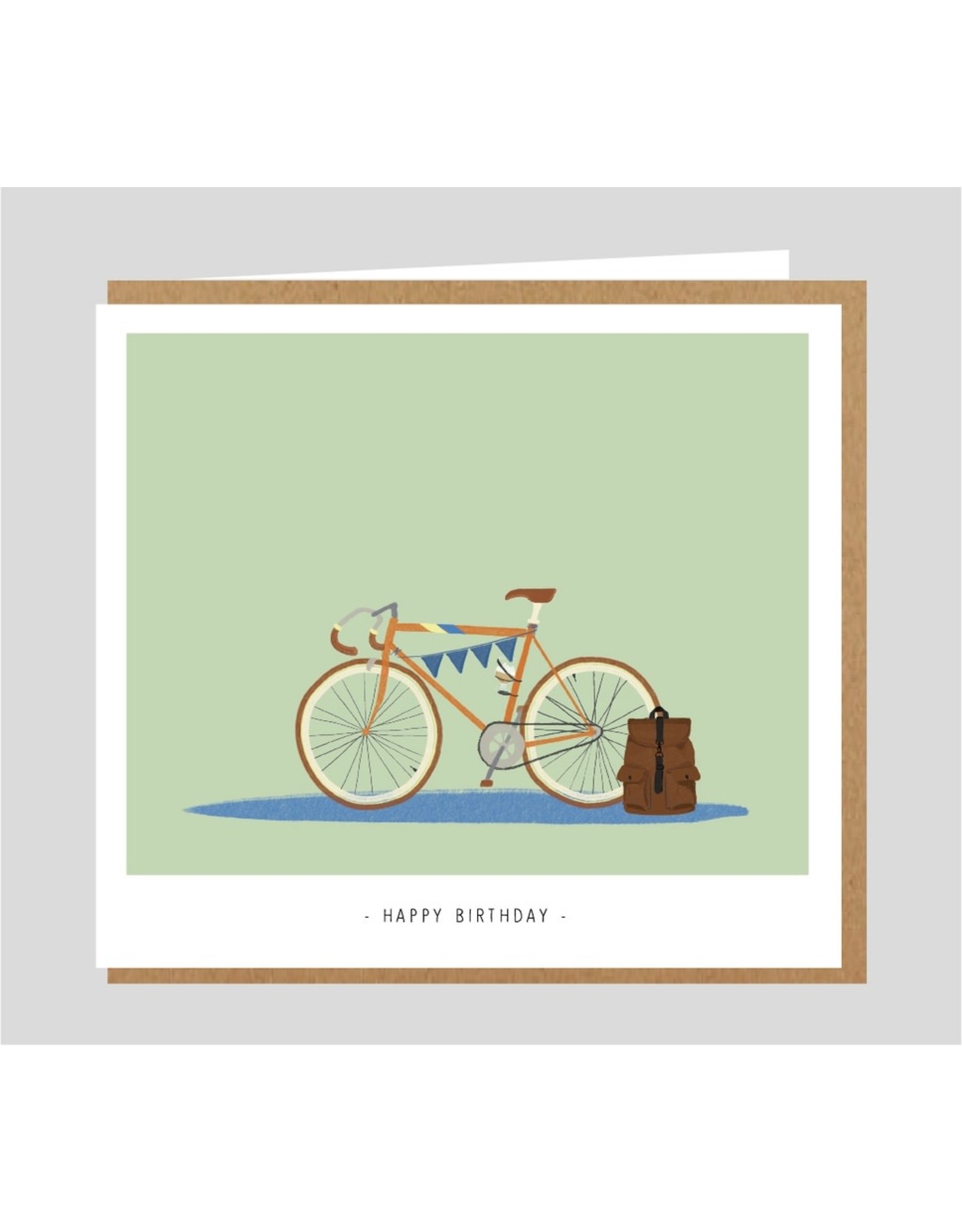 Studio Mie Wenskaart - Fiets, Happy Birthday - 12,5 x 14 cm