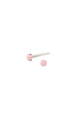 Scherning Oorstud SPOT Nano - Emaille lak schijfje : Light Pink - Ø 2,5mm - Zilver