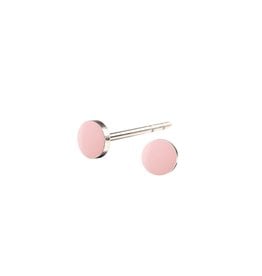 Scherning Oorstud SPOT Tiny - Emaille lak schijfje : Light Pink - Ø 4mm - Zilver