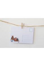 Lotte Drouen Wenskaart - Tulpenvelden - Postkaart + Enveloppe