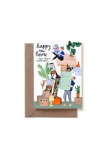 Reddish Design Wenskaart - Happy New Home Moving - Dubbele kaart + Envelop