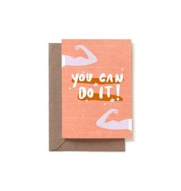 Reddish Design Wenskaart - You can do it - Dubbele kaart + Envelop