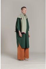 Wolvis Wolvis W22 - Midi Scarf, Mended 2 - Mint green and Ecru - 200 cm x 30 cm