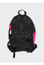 Susan Bijl Foldable Backpack L, Black & Pretty Pink - 54 x 28 x 15 cm