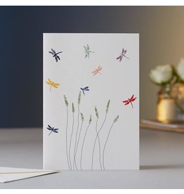 Eloise Hall Wenskaart - Dragonflies & Grass    - Dubbele Kaart + Envelop