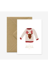 All The Ways to Say Wenskaart - Kerst - Christmas Jumper - Dubbele kaart + Envelop - 11,5 x 16,5 - Blanco