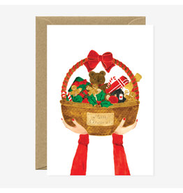 All The Ways to Say Wenskaart - Christmas Basket - Dubbele kaart + Envelop