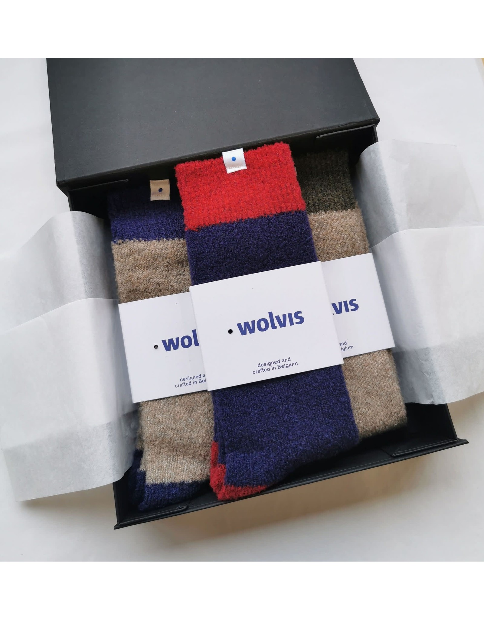 Wolvis Socks 3 - Blue, Red