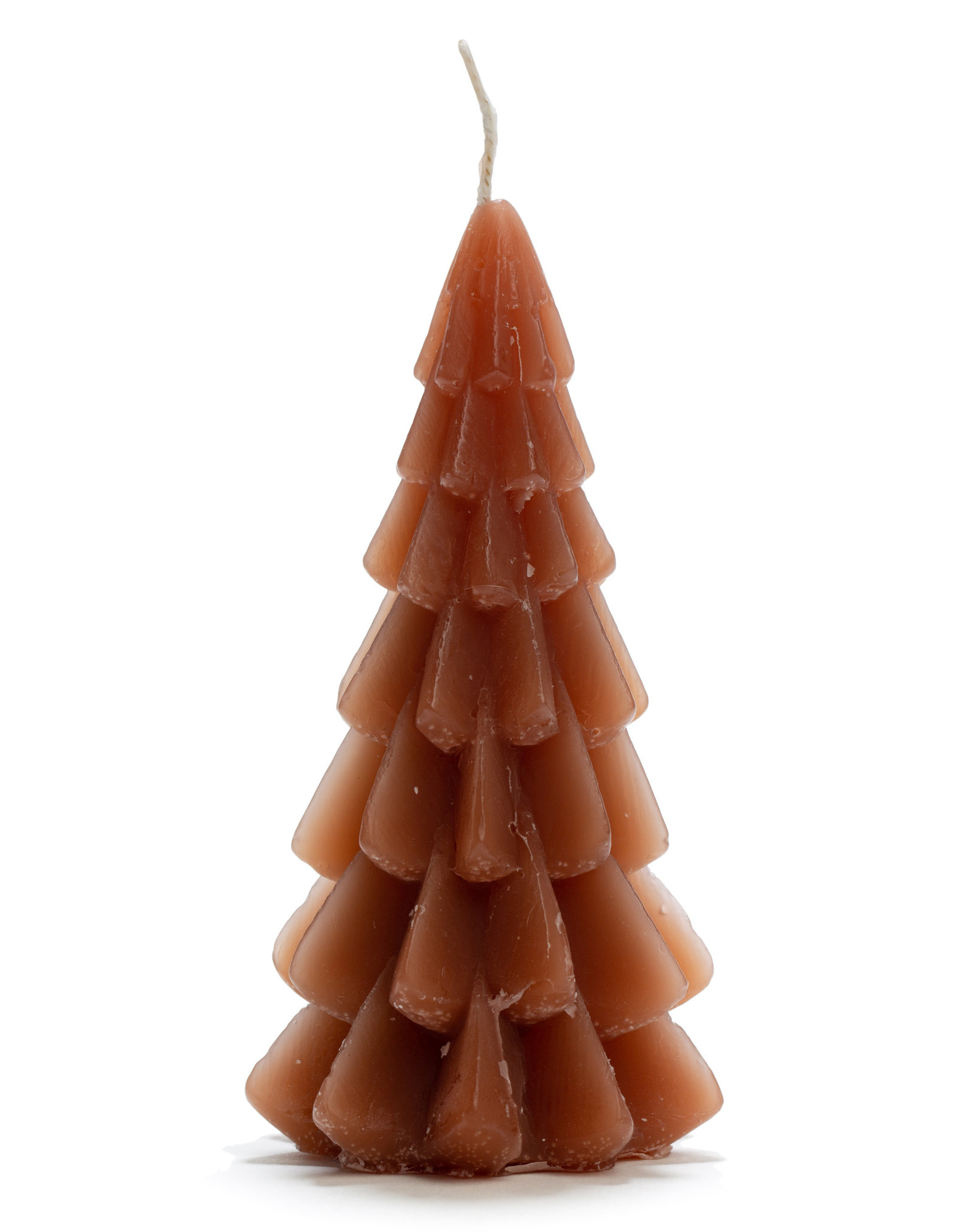 Rustik Lys Kaars - Kerstboom S - Roest - 6,3 x 12 cm