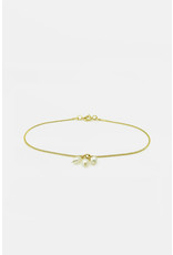 Studio MHL Armband MHL - 3 Zoetwaterparels - Goud - Verguld 18K