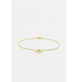 Studio MHL Armband MHL - 3 Zoetwaterparels - Goud - Verguld 18K
