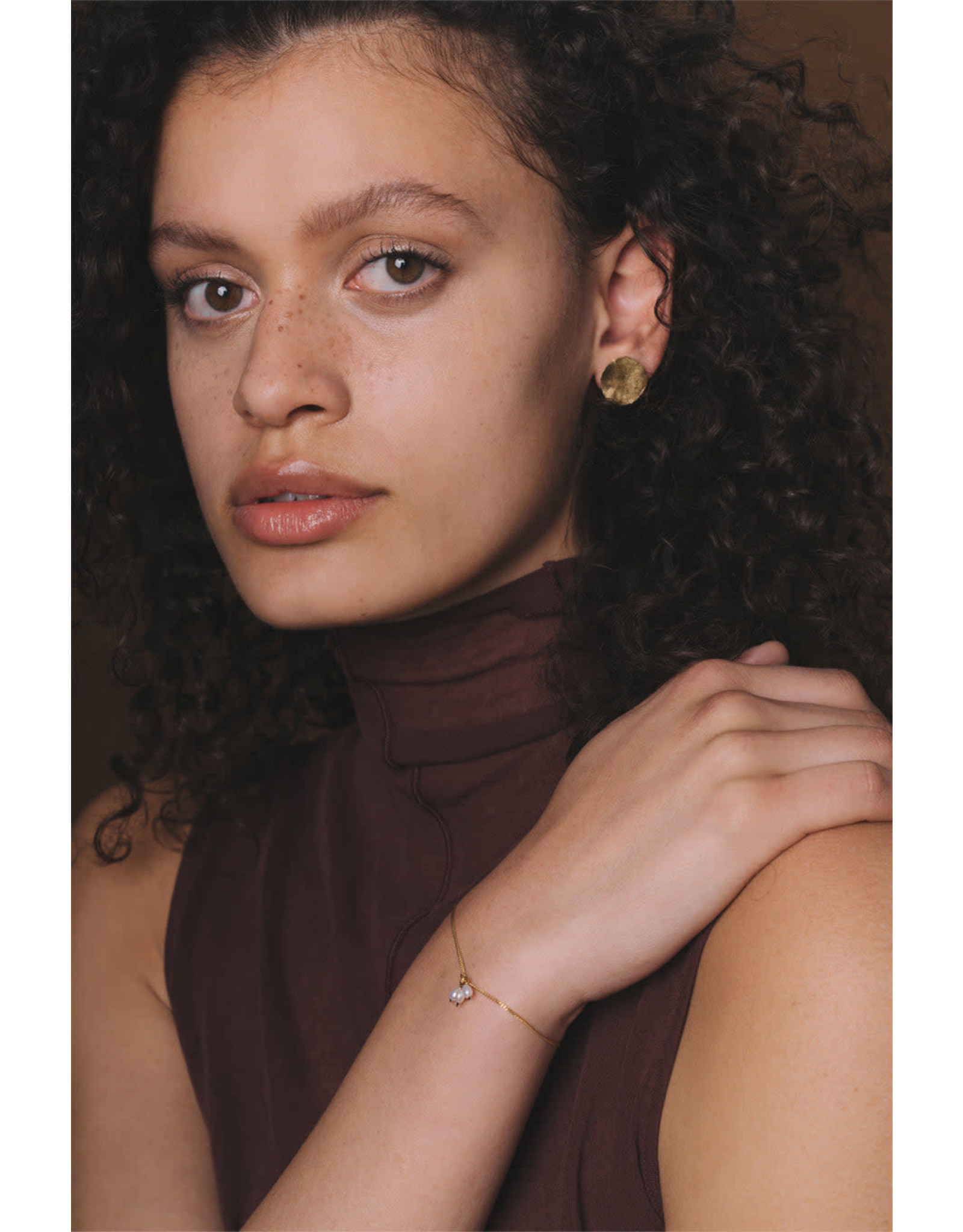Studio MHL Armband MHL - 3 Zoetwaterparels - Goud - Verguld 18K
