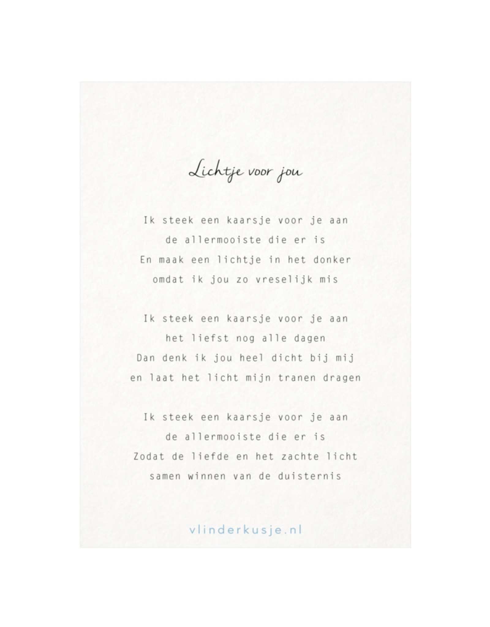 Vlinderkusjes Print A5 - Lichtje voor jou