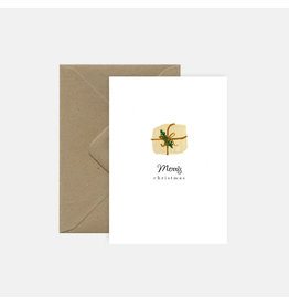 Pink Cloud Studio Wenskaart - Christmas gift - Dubbele Kaart met envelop