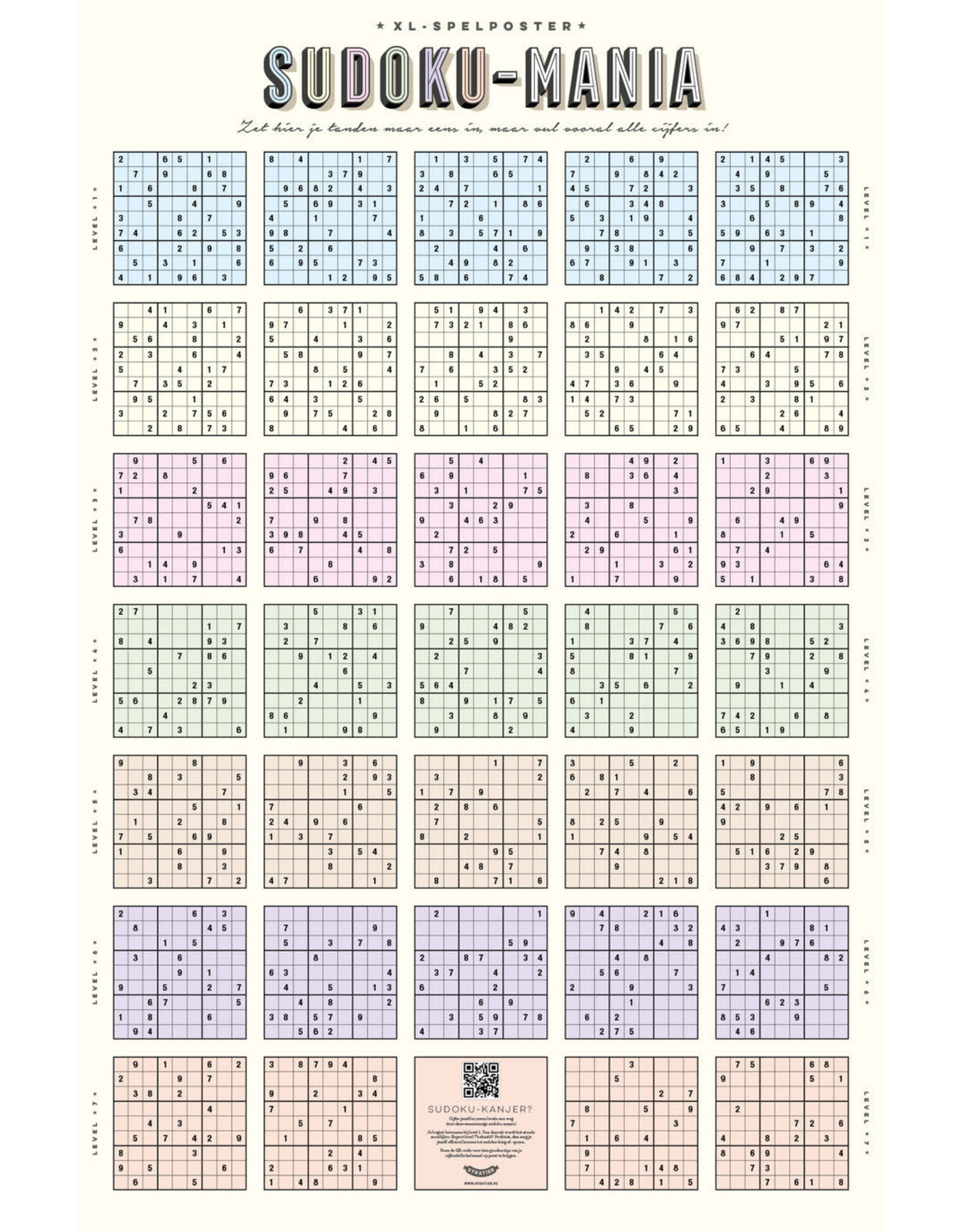 Stratier Spelposter XL - Sudoku - Mania