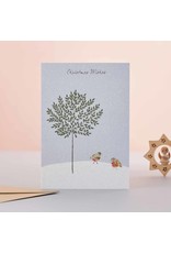 Eloise Hall Wenskaart, Kerst - Robins & Bay tree - Dubbele Kaart + Envelop