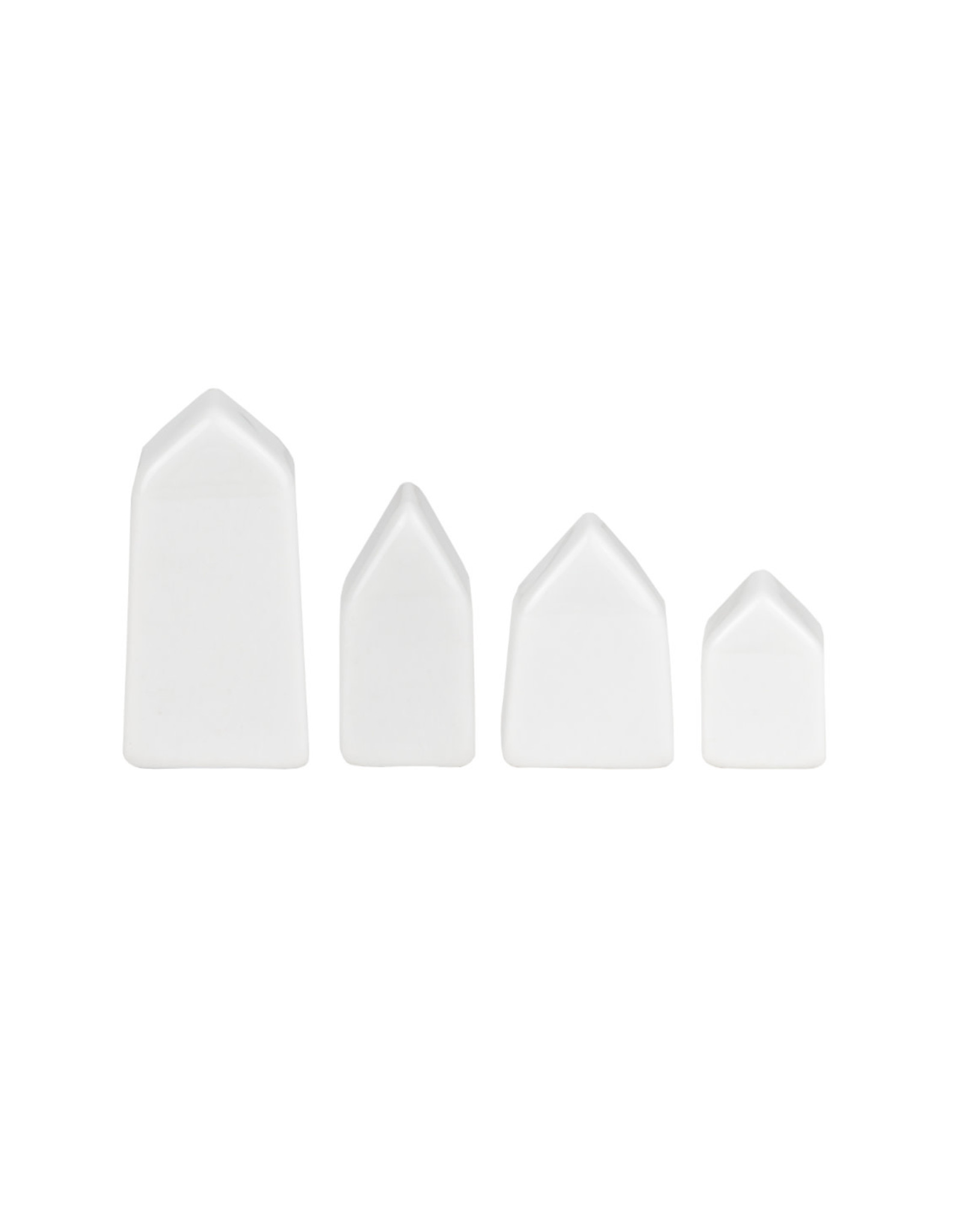 Raeder Mini huisjes - Wit - 4st - 2x1, 5x2, 2x2, 2x4 cm