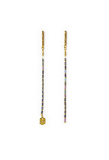Murielle Perrotti Oorbel MP - Twiggy - Baret & Hematiet buisjes - Goud Multi - Asym Murielle Perrotti Oorbel MP - Twiggy - Baret & Hematiet buisjes - Goud Multi - Asym