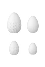 Raeder Porseleinen eieren - 4st - 4-6 cm, H 5-9 cm