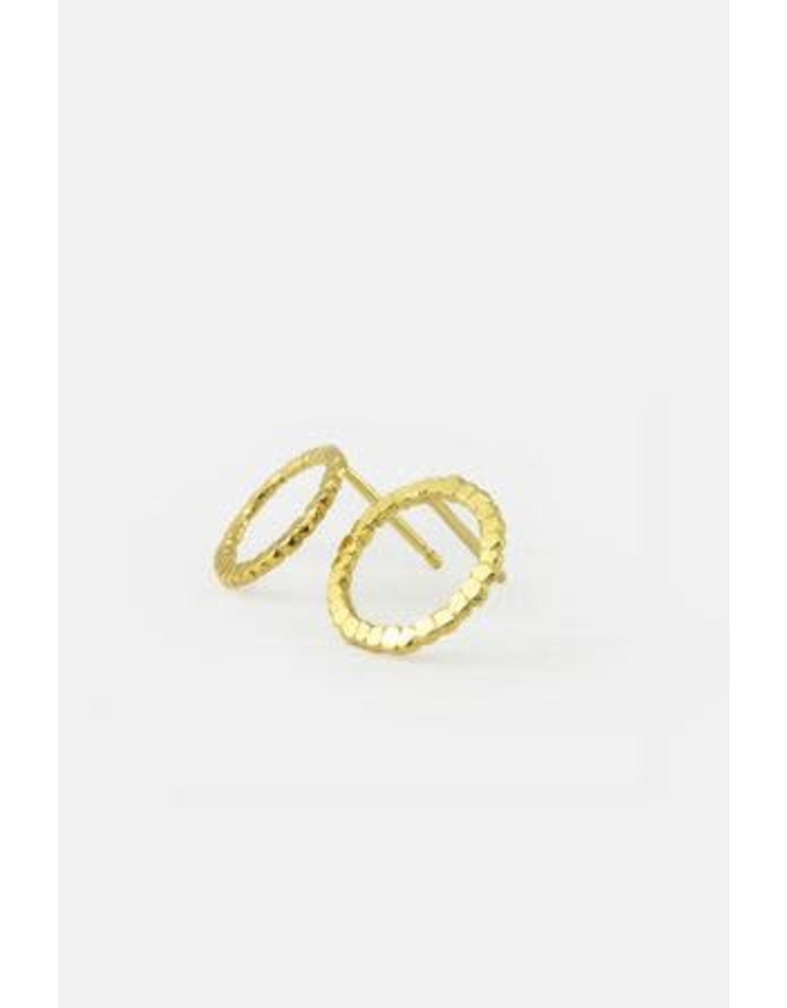 Studio MHL Oorstud MHL - Hammered Nuggets - Goud - Verguld 18K