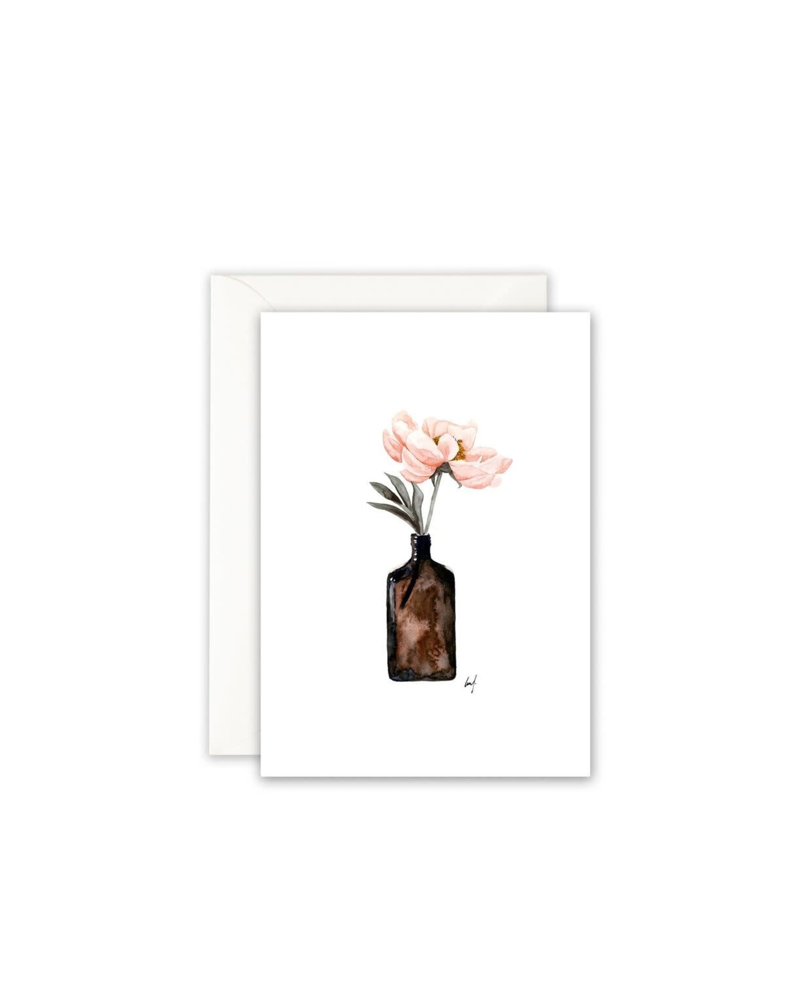 Leo La Douce Wenskaart - Coral Blossom - Dubbele kaart + Envelope