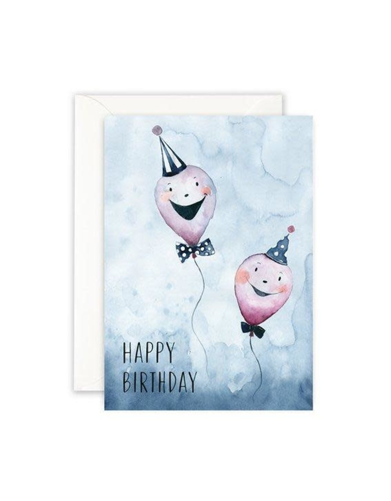 Leo La Douce Wenskaart - Ballonnen, Happy Birthday - Postkaart + Envelope - 10 x 15cm