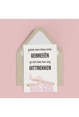 Atelier Moomade Wenskaart - Gebreeën - Postkaart + Envelop