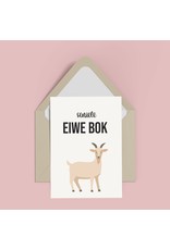 Atelier Moomade Wenskaart - Seniele eiwe bok - Postkaart + Envelop
