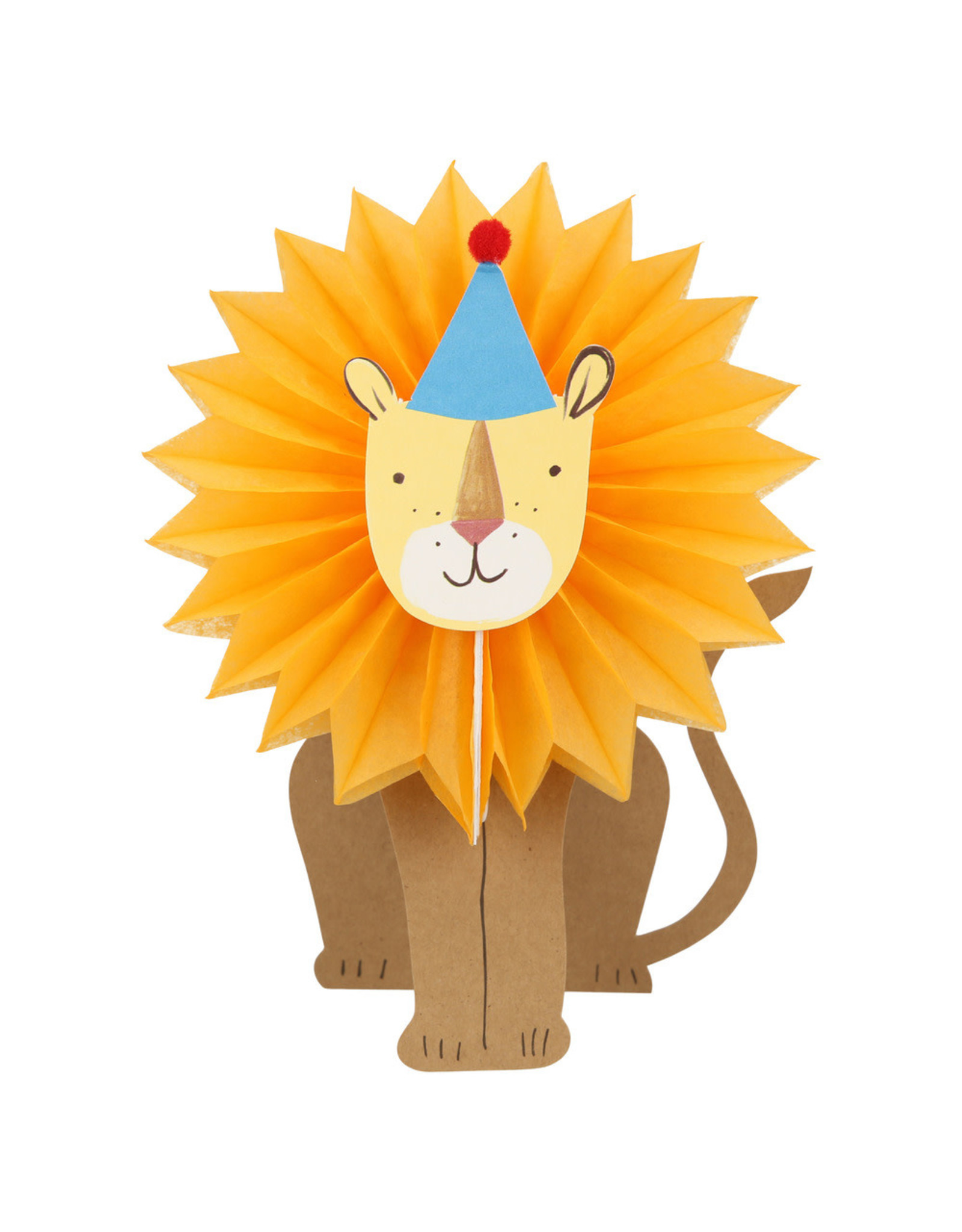 Meri Meri Wenskaart - Lion Honeycomb Kaart + Envelope