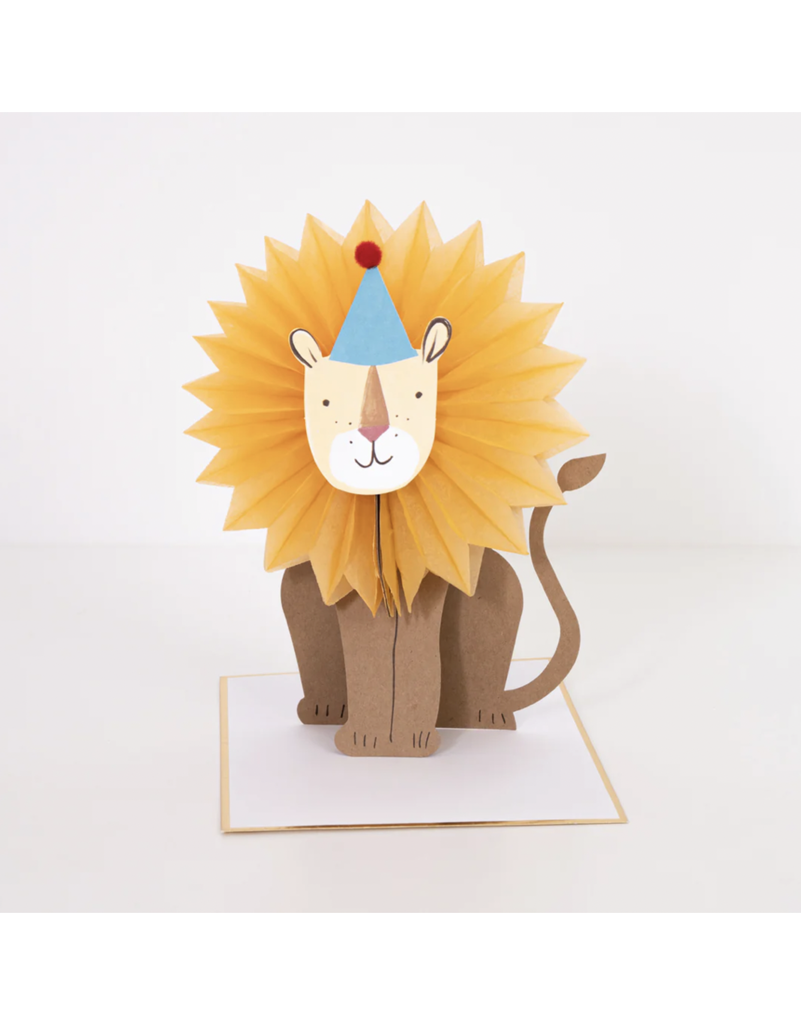 Meri Meri Wenskaart - Lion Honeycomb Kaart + Envelope