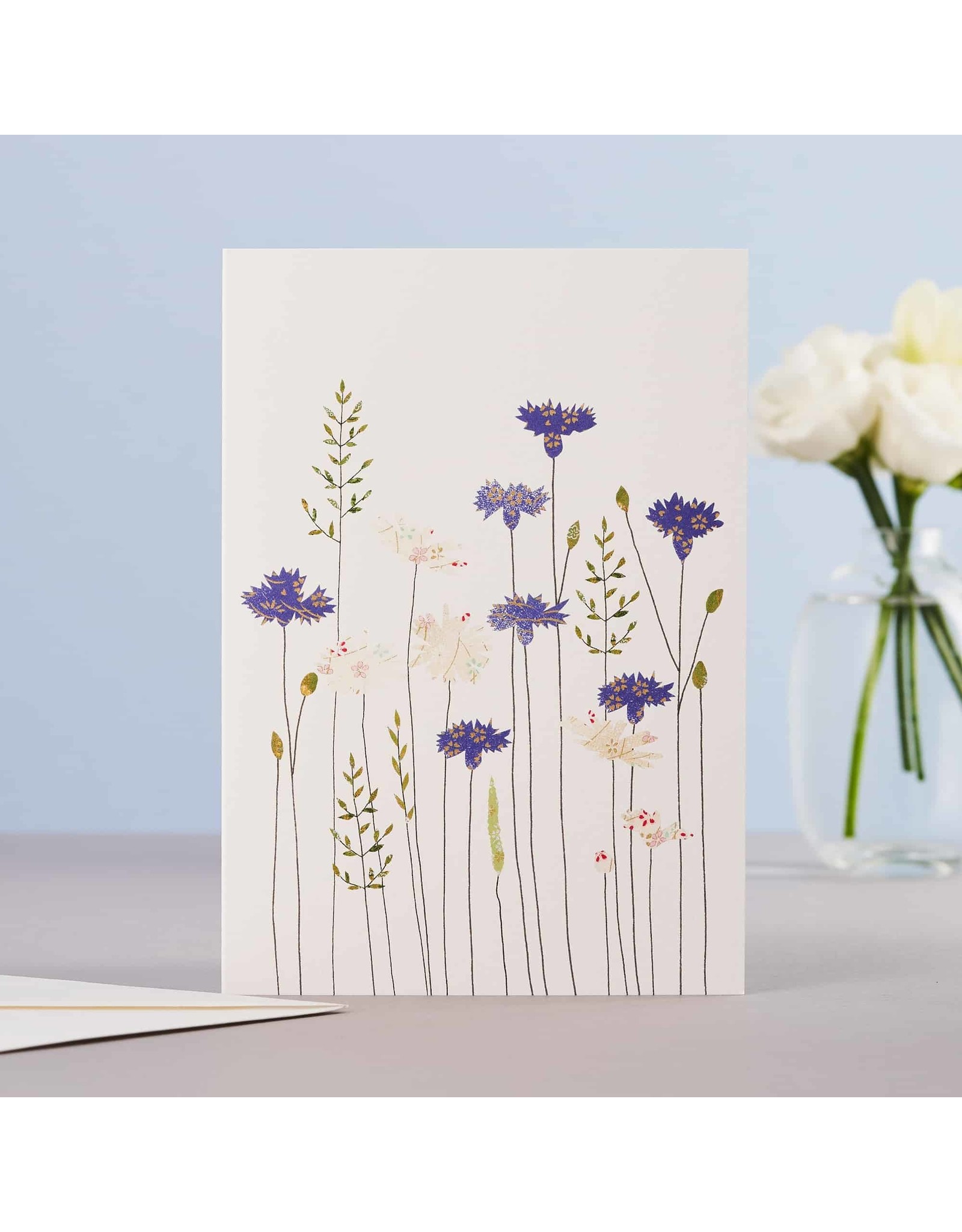 Eloise Hall Wenskaart - Cornflowers & Daisies  - Dubbele Kaart + Envelop