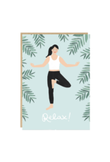 Jade Fisher Wenskaart - Yogi, Relax - Dubbele kaart + Envelop