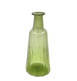 De weldaad Vaasje - Groen, gerecycled glas - 6 x 6 x 14