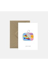 Pink Cloud Studio Wenskaart - Sardines - Dubbele Kaart met envelop - blanco
